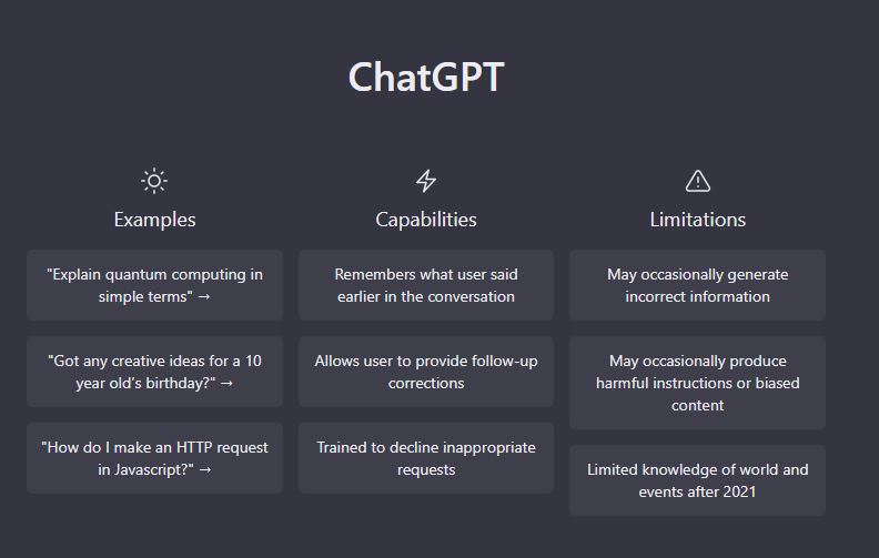 chatgpt homepage